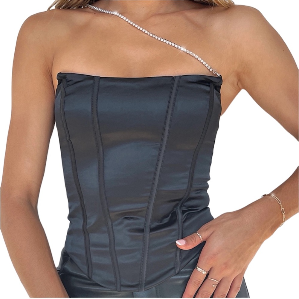 White Fox Boutique Hold Me Close Bustier Black
